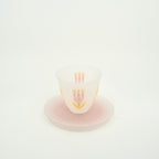 Floral Relief Glass Cup