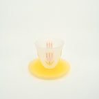Floral Relief Glass Cup