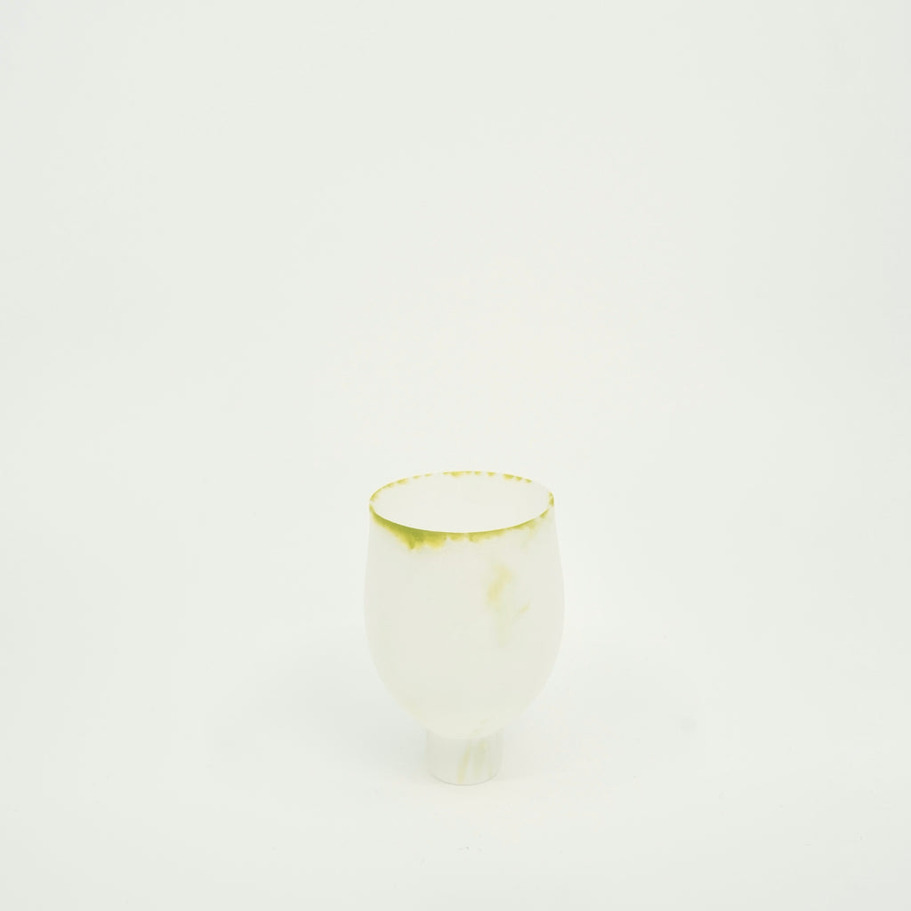 Tulip Glass Cup – White Jade