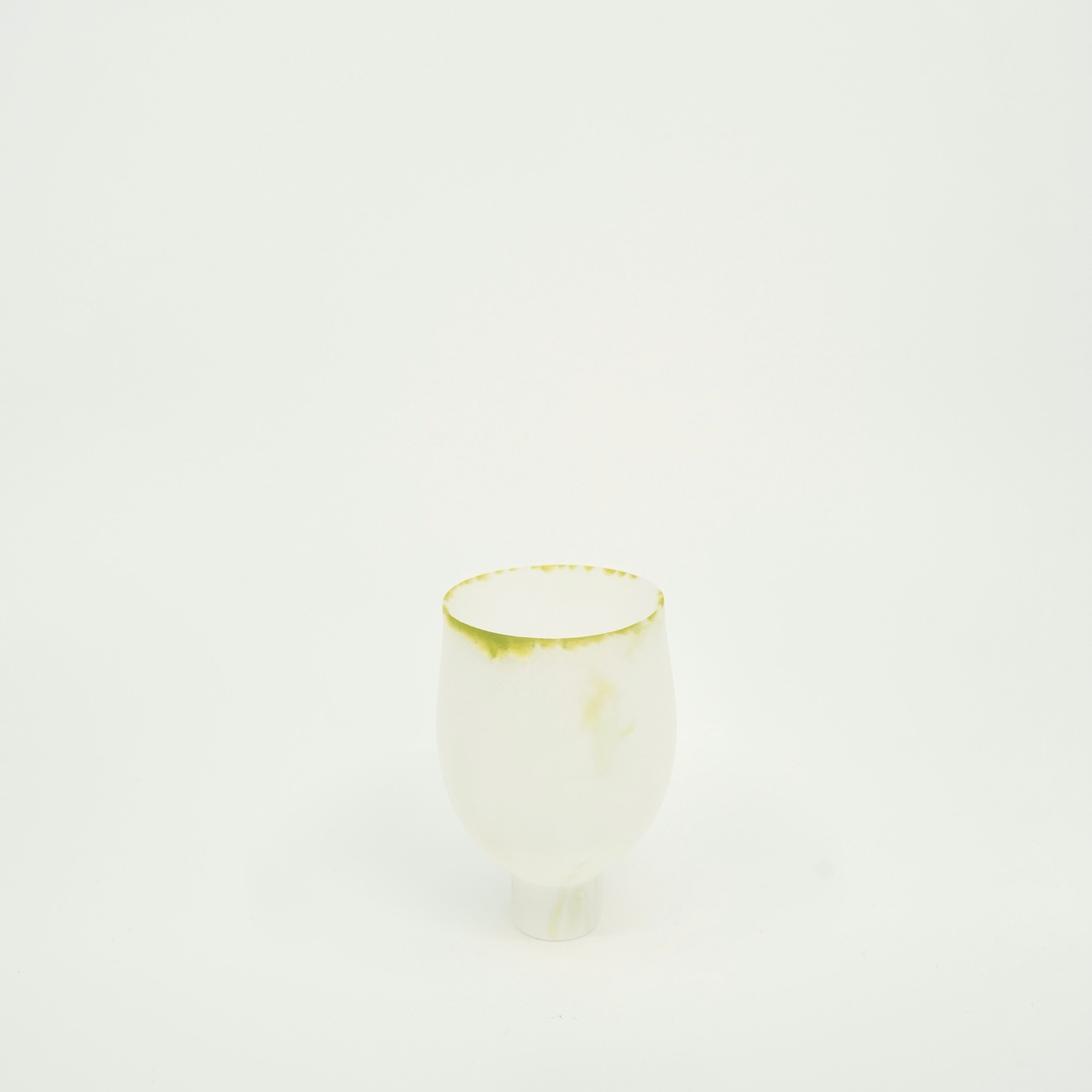 Tulip Glass Cup – White Jade