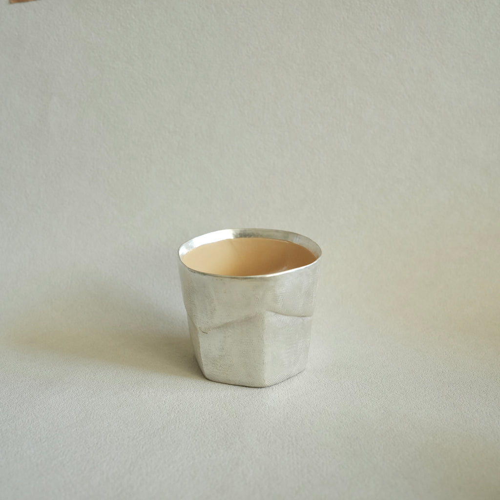 Latte Cup – Silver Luster
