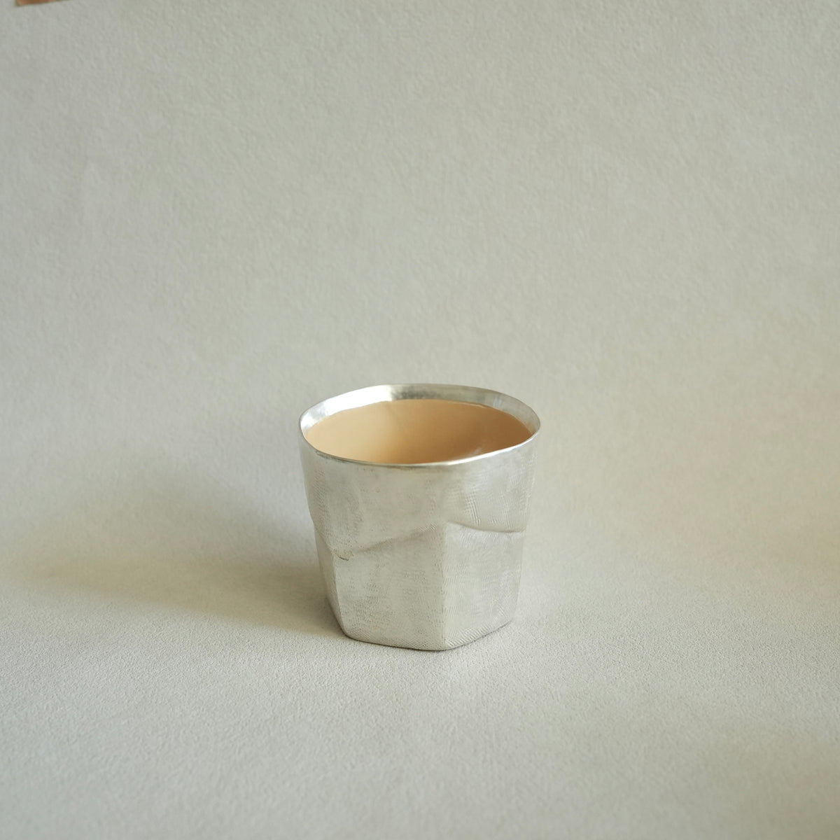 Latte Cup – Silver Luster