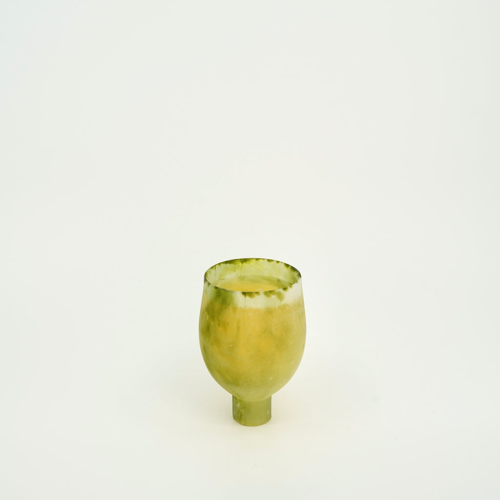 Tulip Glass Cup – Moss Green