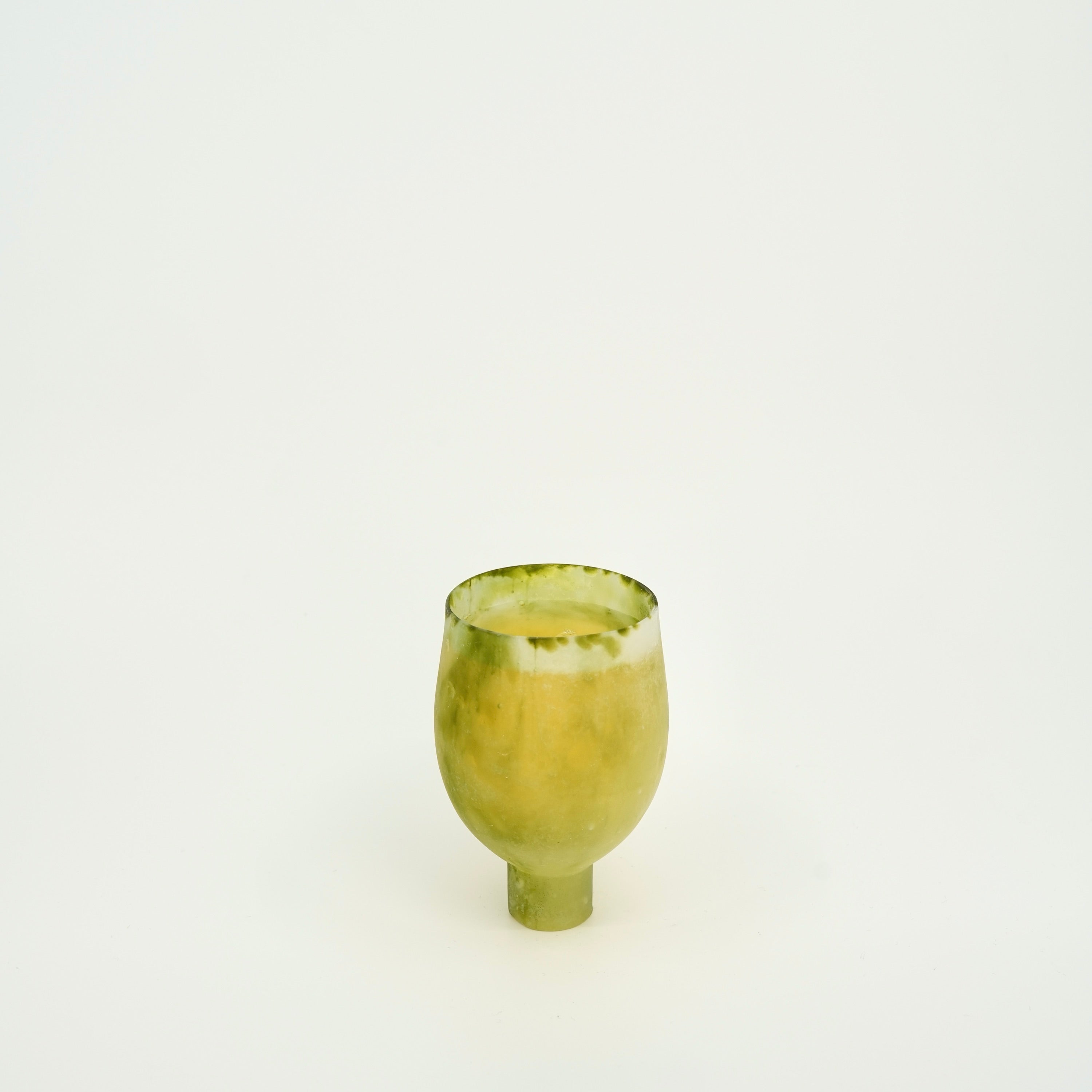 Tulip Glass Cup – Moss Green