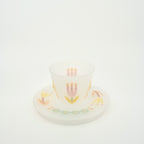 Floral Relief Glass Cup