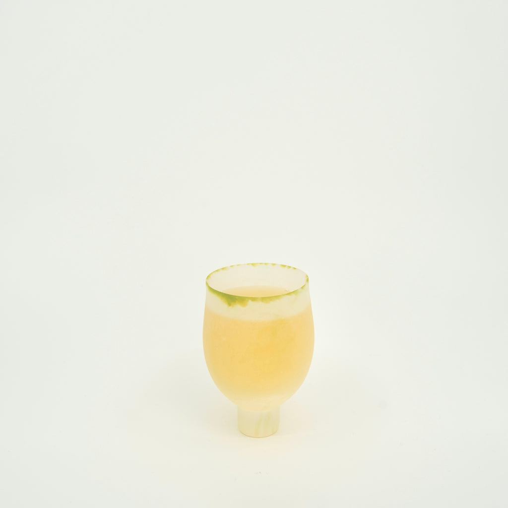 Tulip Glass Cup – White Jade