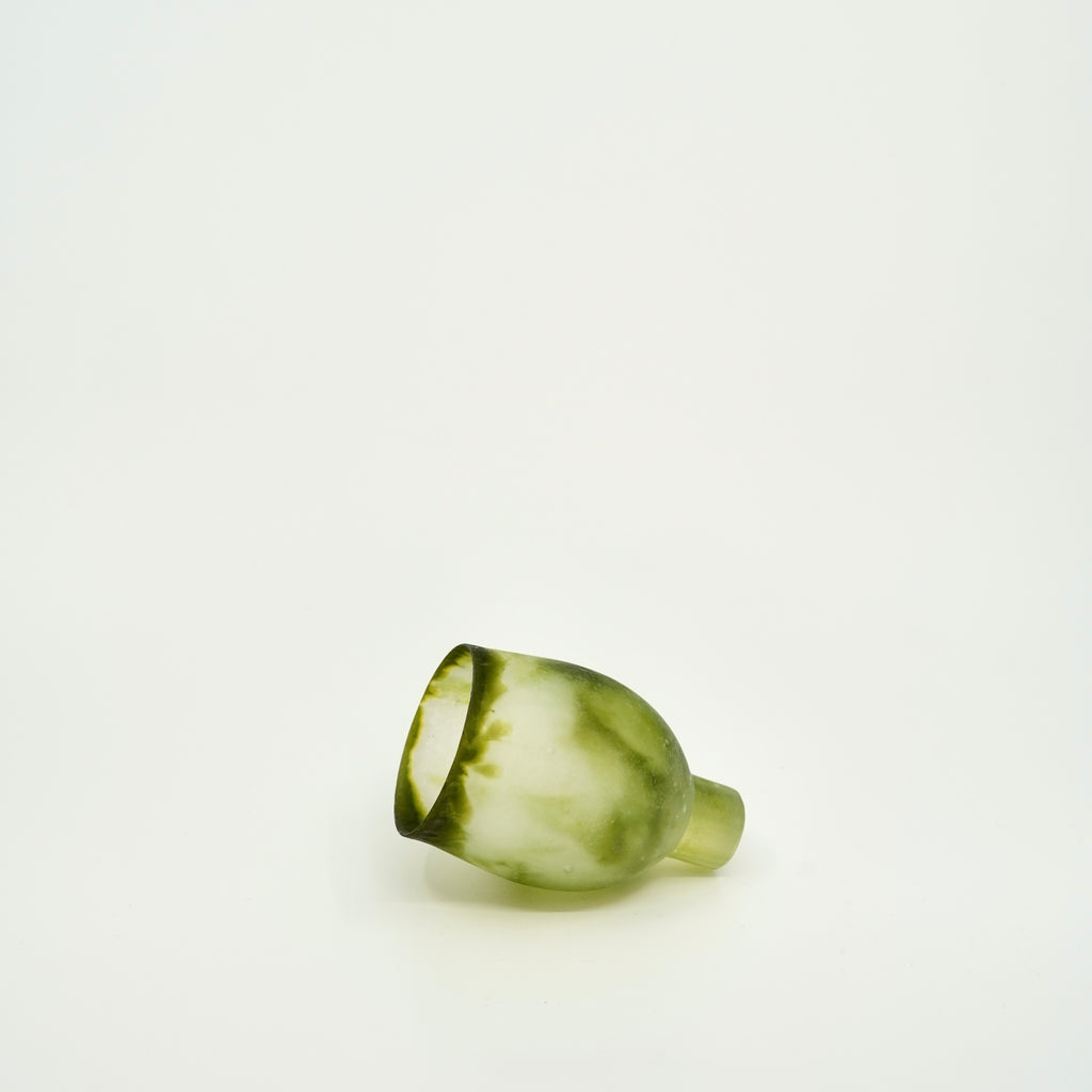 Tulip Glass Cup – Moss Green