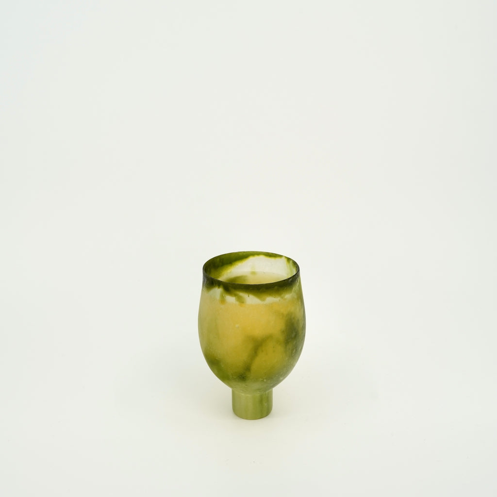 Tulip Glass Cup – Moss Green