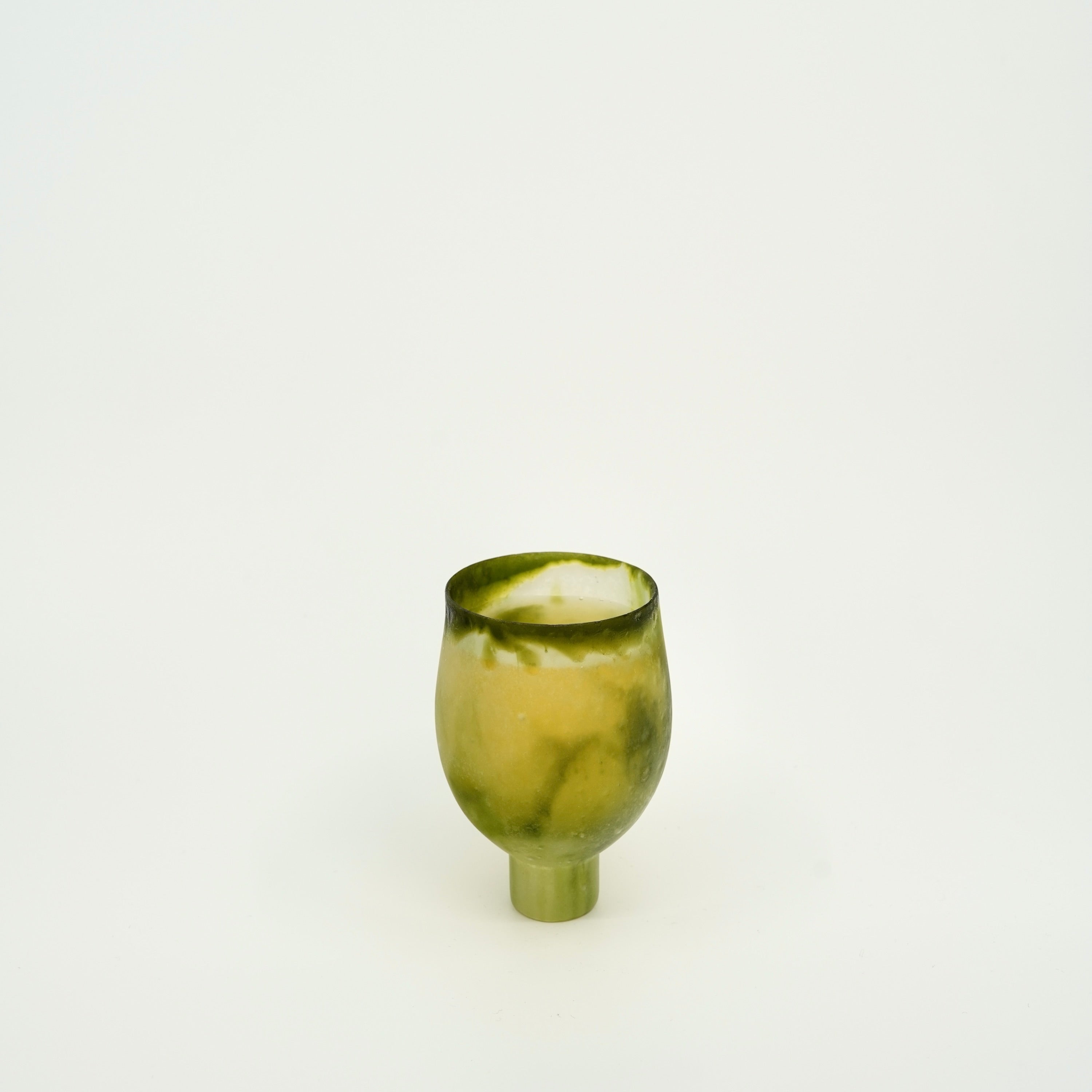 Tulip Glass Cup – Moss Green
