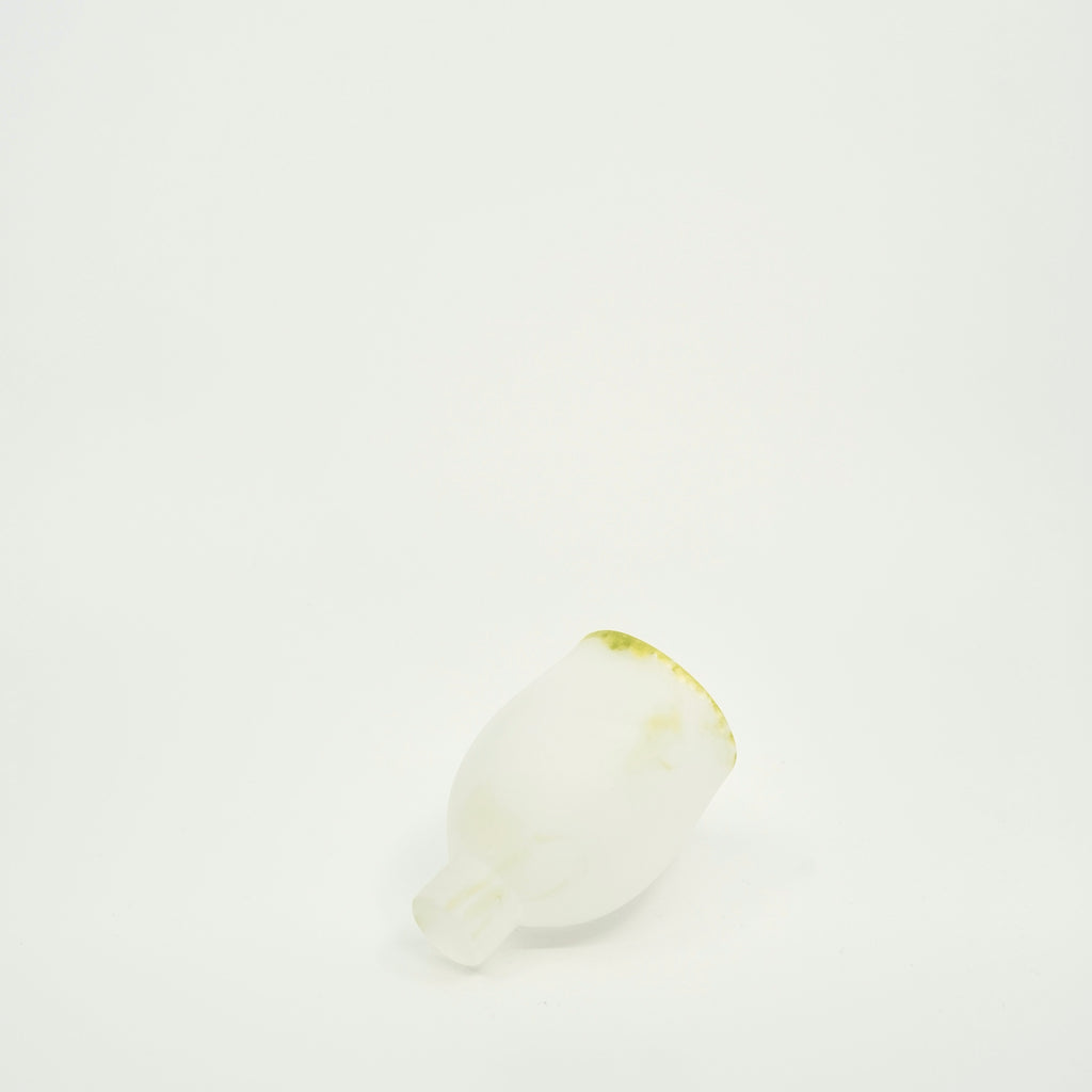 Tulip Glass Cup – White Jade