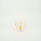 Floral Relief Glass Cup