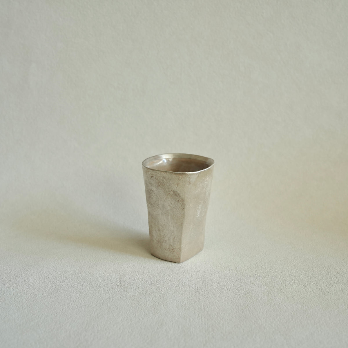 Silver Faceted Cup – Medium