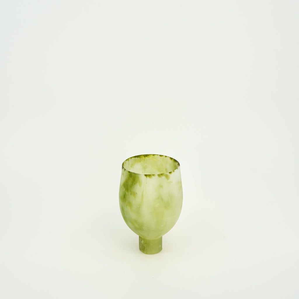 Tulip Glass Cup – Moss Green