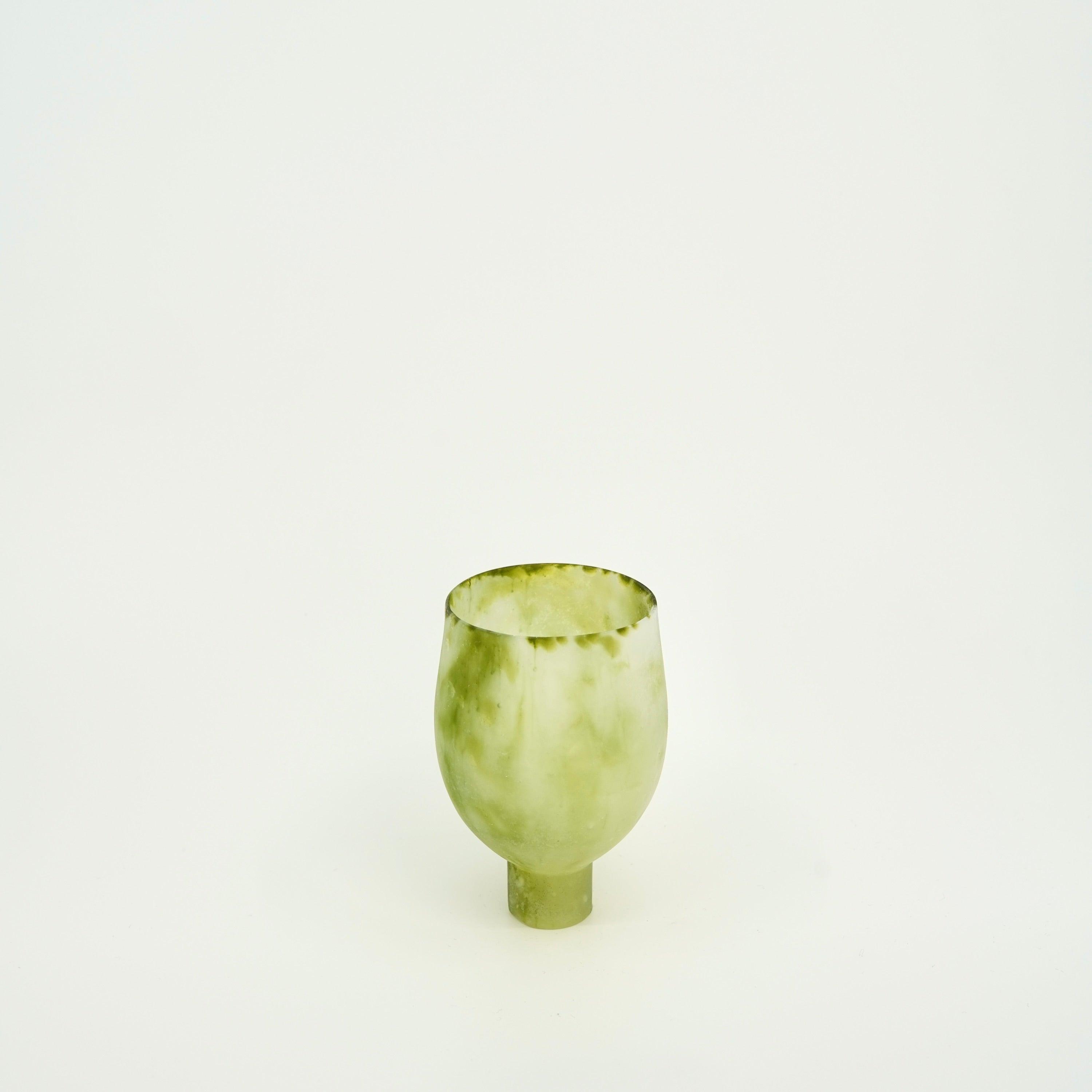 Tulip Glass Cup – Moss Green