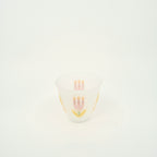 Floral Relief Glass Cup