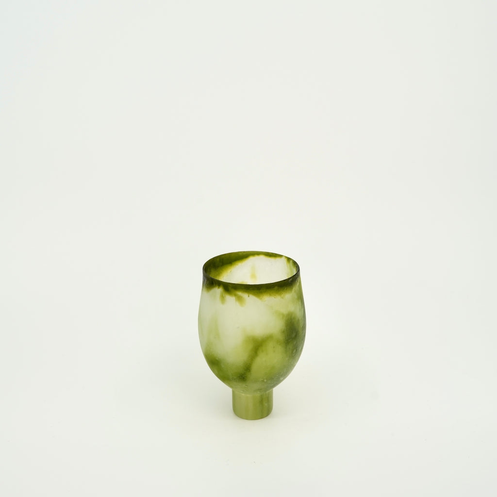 Tulip Glass Cup – Moss Green
