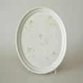Floral Relief Oval Plate