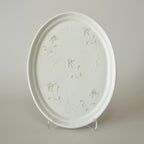 Floral Relief Oval Plate