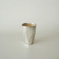 Tall Faceted Cup - Beige