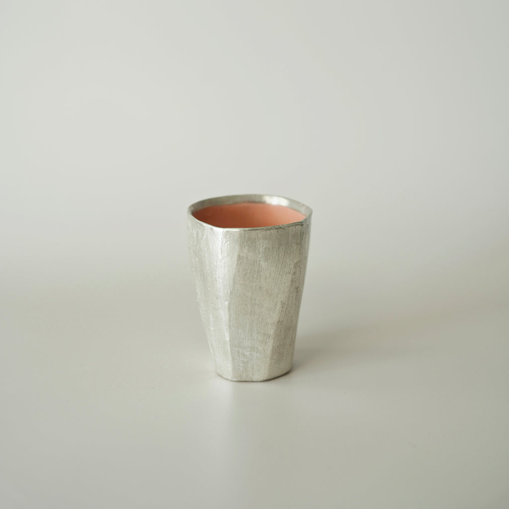 Tall Faceted Cup - Pink/Blue