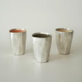 Tall Faceted Cup - Olive Green
