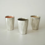 Tall Faceted Cup - Olive Green