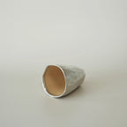 Tall Faceted Cup - Beige