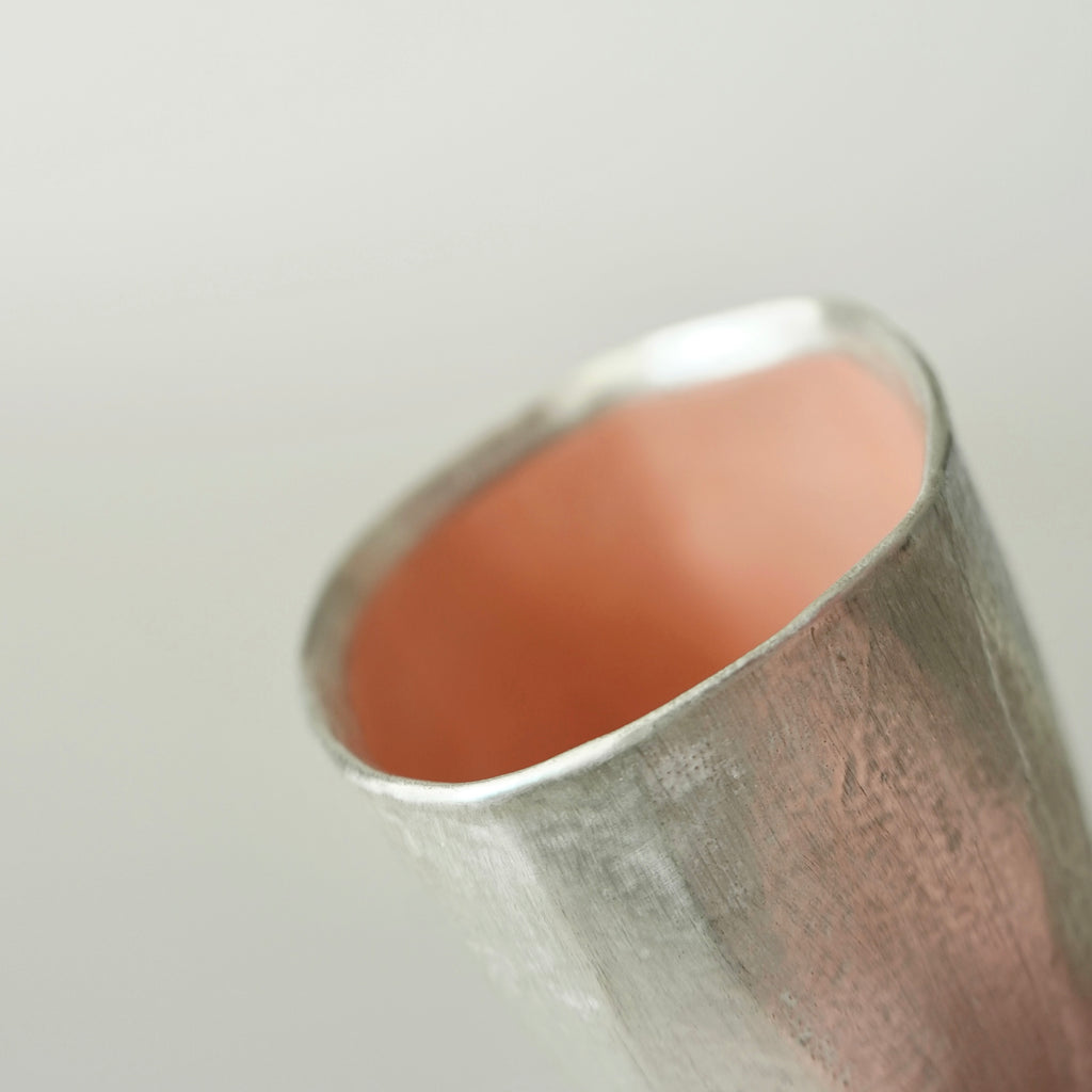 Tall Faceted Cup - Pink/Blue