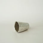Tall Faceted Cup - Olive Green