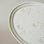 Floral Relief Oval Plate