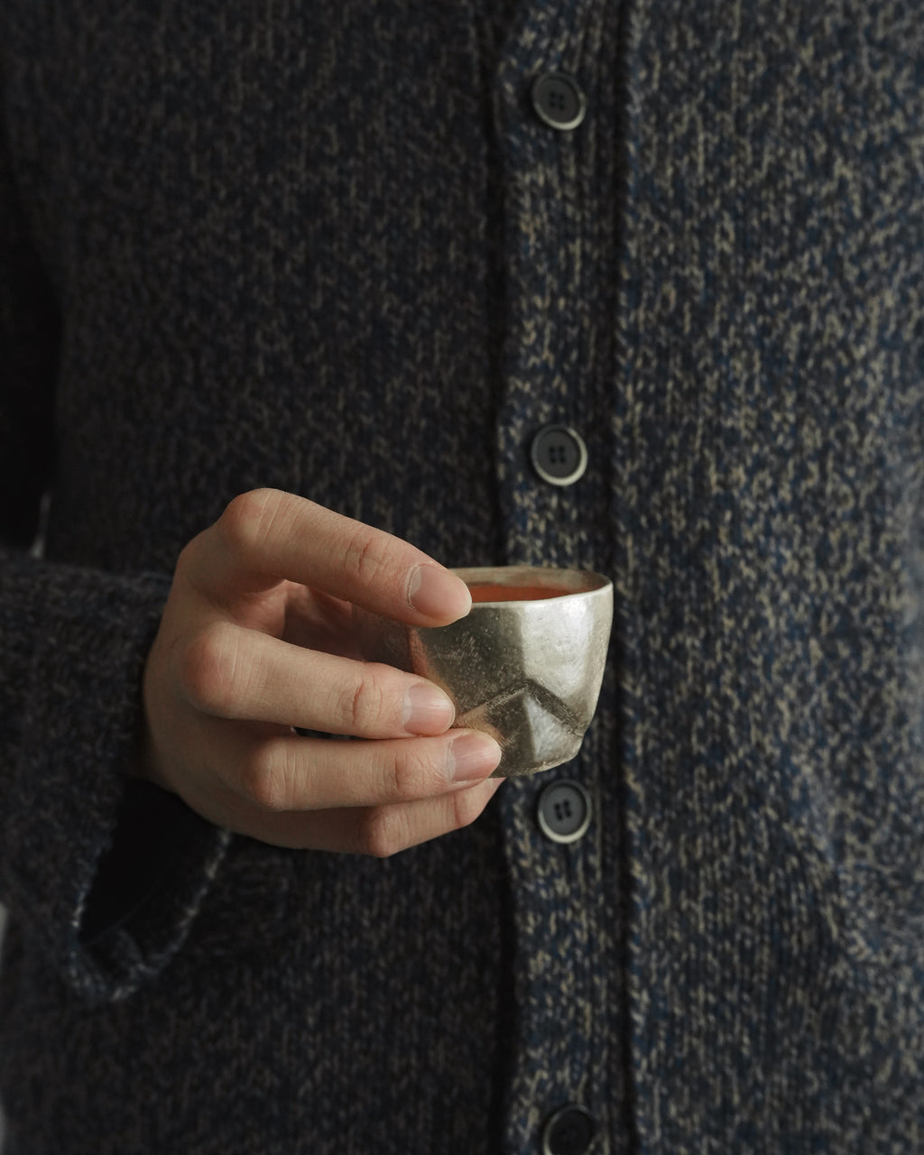 Small Geometric Cup – Beige